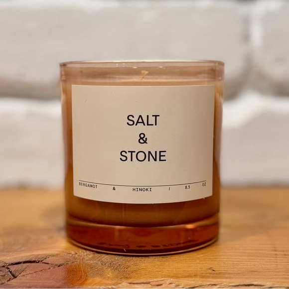 Salt & Stone Bergamot & Hinoki Candle 8.5 oz Luxury Candle Minimalist NIB - Picture 4 of 8